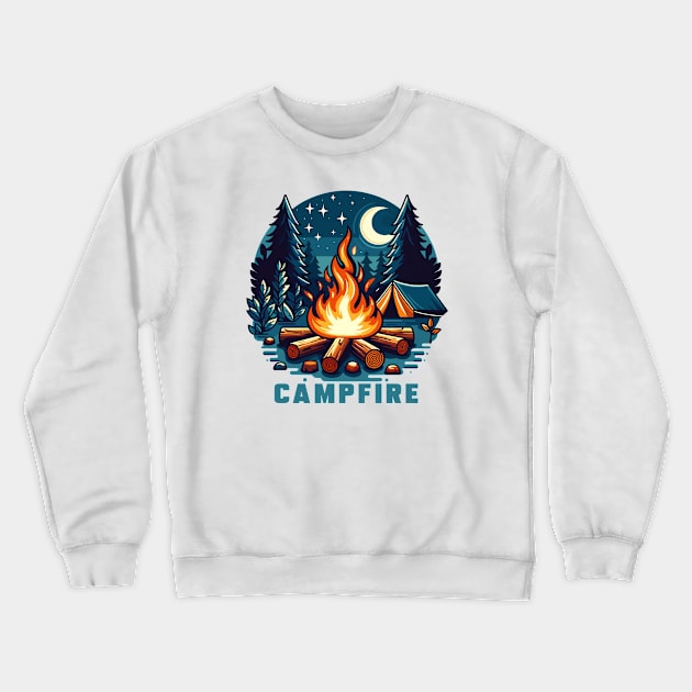 Campfire Crewneck Sweatshirt by Mpd Art